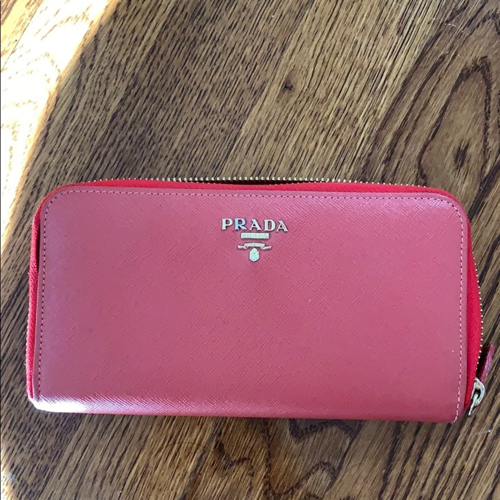 Red Prada wallet